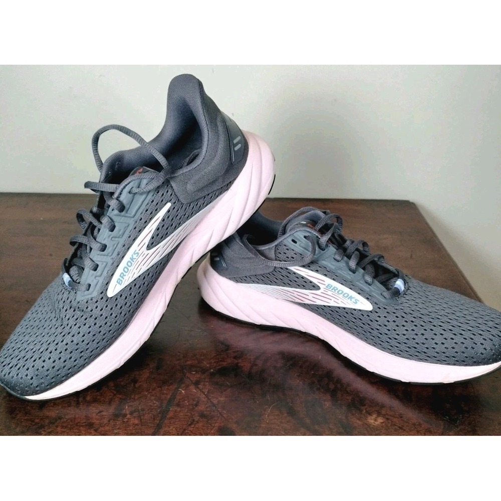 Brooks Anthem 6 Gray Pink Women's Running Shoes Sneakers Size 11 Medium 120403